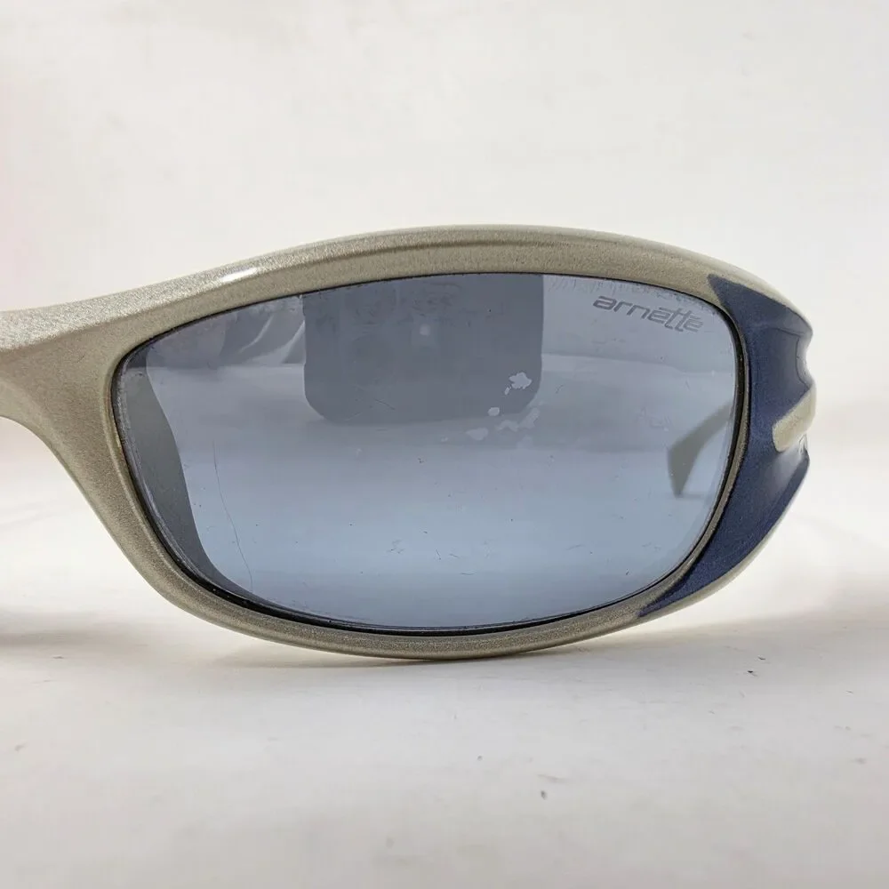 Vintage Arnette Stance Ivory Sunglasses W/ Blue Lenses 4020-234/53 Made In Italy